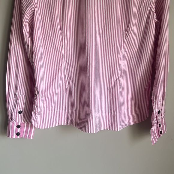 GANNI Ruffled striped cotton-poplin blouse - Picture 15 of 16